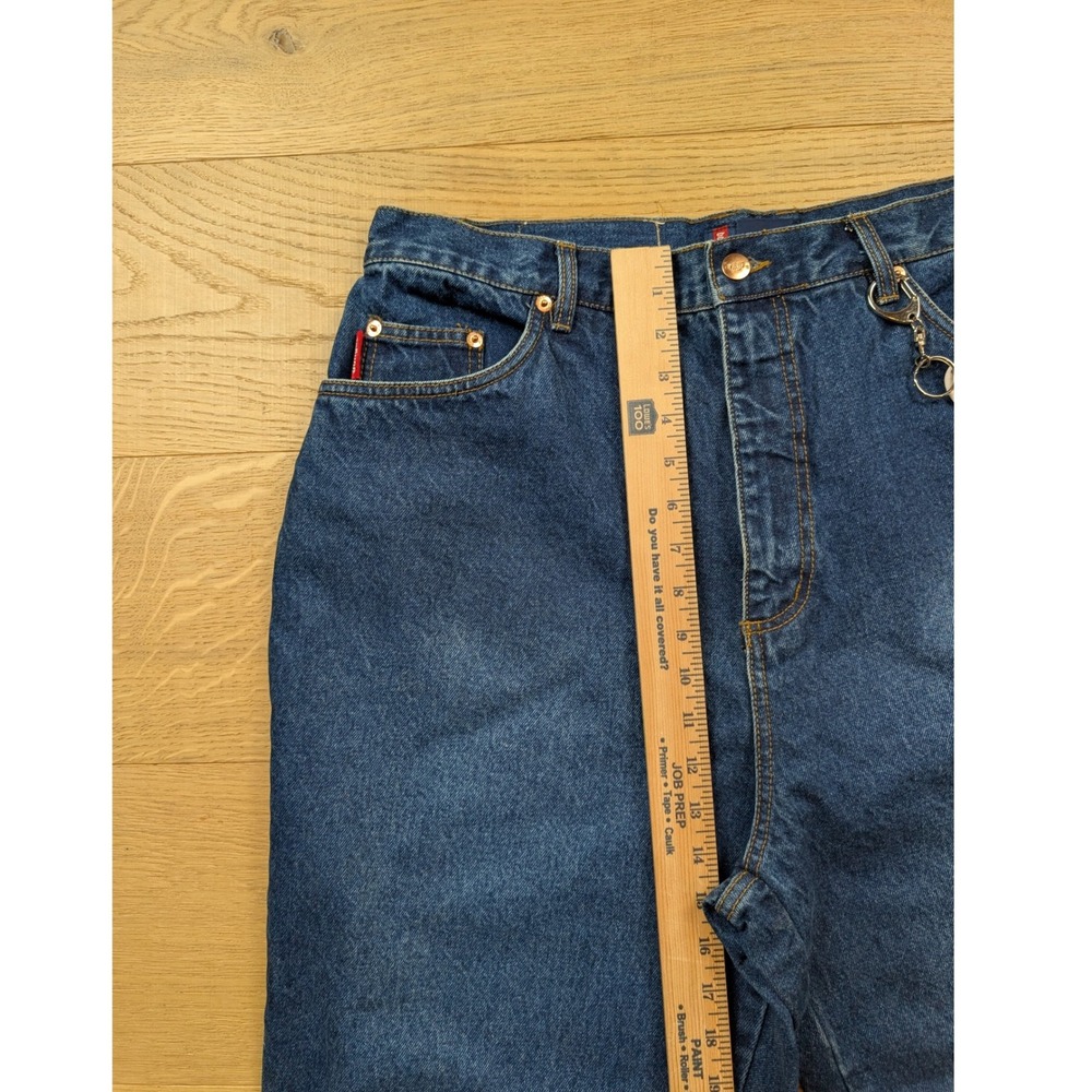 Vintage Bongo High Waisted Tapered Mom Jeans Medium Wash Blue Denim Size 16W - Picture 5 of 8